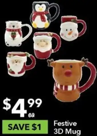 Ritchies Festive 3D Mug offer