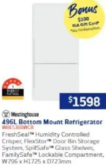 Retravision 496L Bottom Mount Refrigerator offer