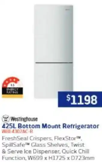 Retravision 425L Bottom Mount Refrigerator offer