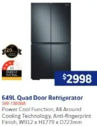 Retravision 649L Quad Door Refrigerator offer