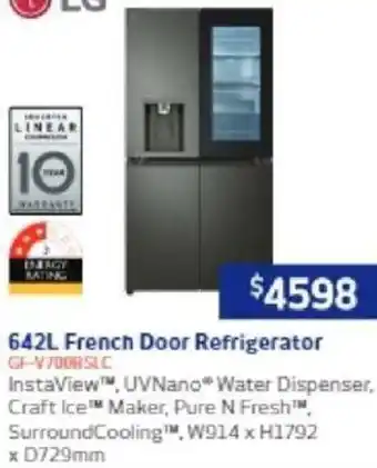 Retravision 642L French Door Refrigerator offer