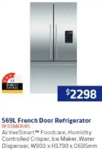 Retravision 569L French Door Refrigerator offer