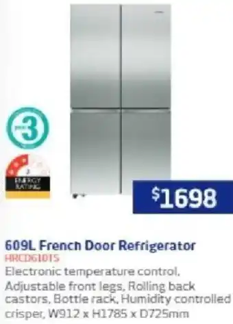 Retravision 609L French Door Refrigerator offer