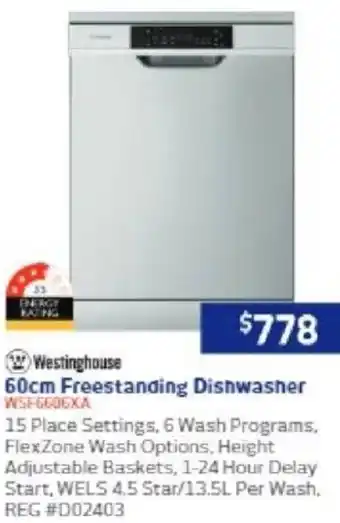 Retravision 60cm Freestanding Dishwasher offer