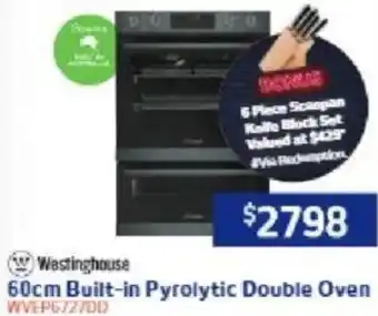 Retravision 60cm Built-in Pyrolytic Double Oven offer