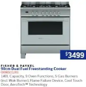 Retravision 90cm Dual Fuel Freestanding Cooker offer