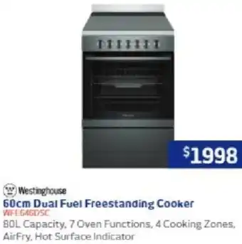 Retravision 60cm Dual Fuel Freestanding Cooker offer