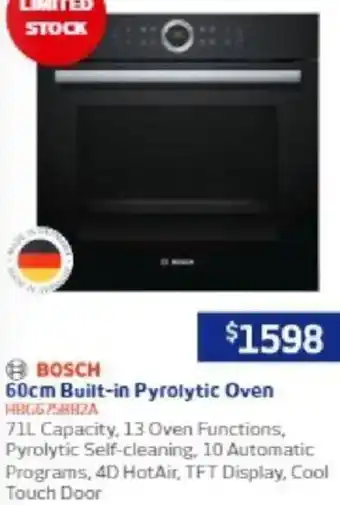 Retravision 60cm Built-in Pyrolytic Oven offer