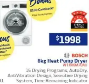 Retravision 8kg Heat Pump Dryer offer
