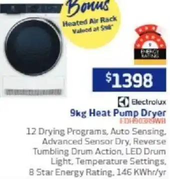 Retravision 9kg Heat Pump Dryer offer