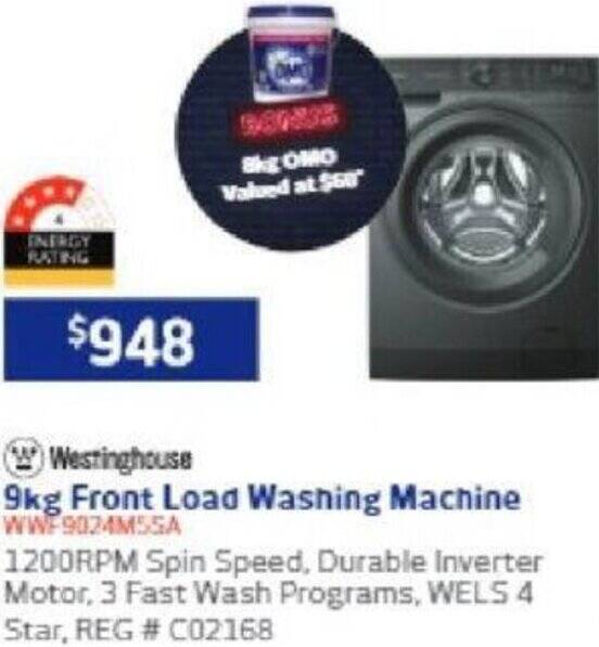 9kg Front Load Washing Machine offer at Retravision