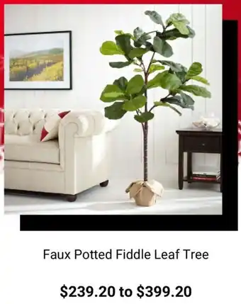 Pottery Barn Faux Potted Fiddle Leaf Tree offer