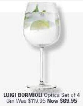 Minimax LUIGI BORMIOLI Optica Set of 4 Gin offer