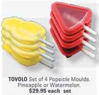 Minimax TOVOLO Set of 4 Popsicle Moulds. Pineapple or Watermelon offer