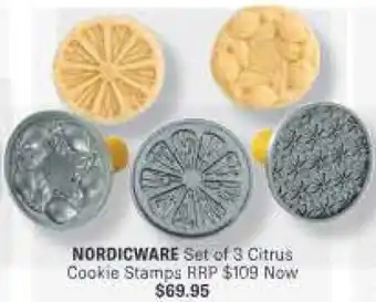 NORDICWARE Set of 3 Citrus Cookie Stamps