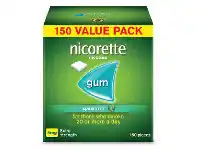Coles Nicorette Gum Icy Mint 4mg 150 Pack offer
