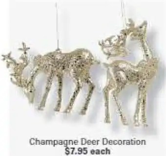 Champagne Deer Decoration