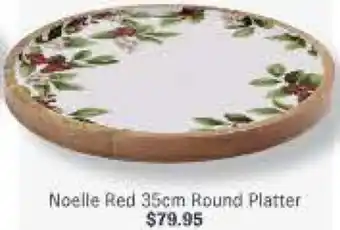 Noelle Red 35cm Round Platter
