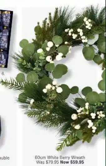 60cm White Berry Wreath