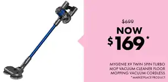 Crossroads MYGENIE X9 TWIN SPIN TURBO MOP VACUUM CLEANER FLOOR MOPPING VACUUM CORDLESS * MARKETPLACE PRODUCT offer