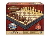 Mr Toys Craftsman Natural Wood Veneer Deluxe Chess Set offer