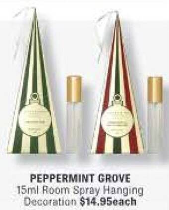 Minimax PEPPERMINT GROVE 15ml Room Spray Hanging Decoration offer