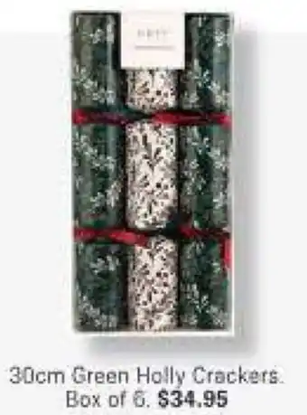 30cm Green Holly Crackers