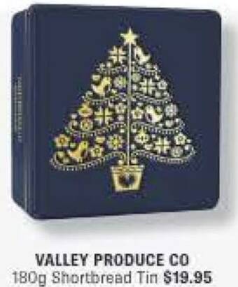 Minimax VALLEY PRODUCE CO 180g Shortbread Tin offer