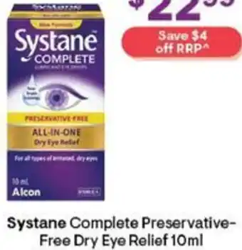 Systane Complete Preservative-Free Dry Eye Relief 10ml
