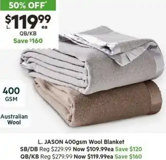 JASON 400gsm Wool Blanket