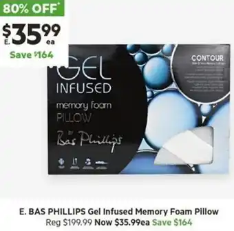 Harris Scarfe BAS PHILLIPS Gel Infused Memory Foam Pillow offer