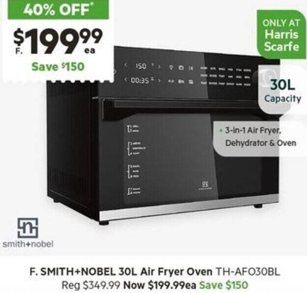 Harris Scarfe SMITH+NOBEL 30L Air Fryer Oven offer