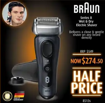 Shaver Shop Series 8 Wet & Dry Electric Shaver offer