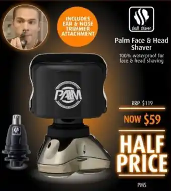 Shaver Shop Palm Face & Head Shaver offer