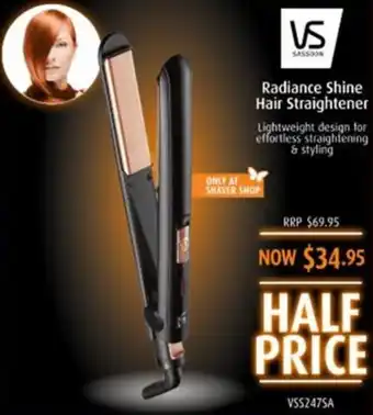 Shaver Shop Radiance Shine Hair Straightener offer