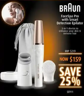 Shaver Shop FaceSpa Pro with Smart Detection Epilator offer
