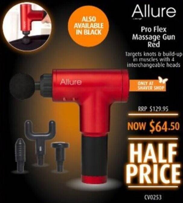 Pro Flex Massage Gun Red offer at Shaver Shop