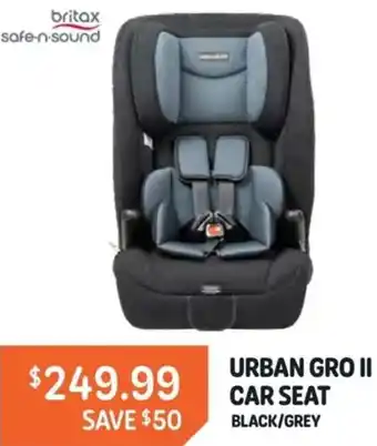 Baby Kingdom URBAN GRO II CAR SEAT BLACK/GREY offer