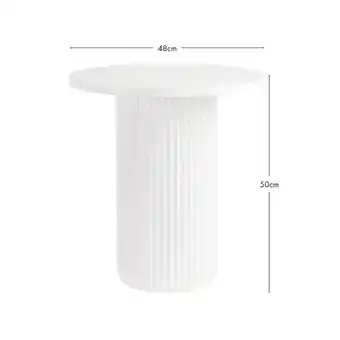 Pillow Talk Tully white fluted side table by habitat offer