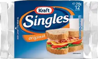 IGA Kraft cheese singles original 216g offer