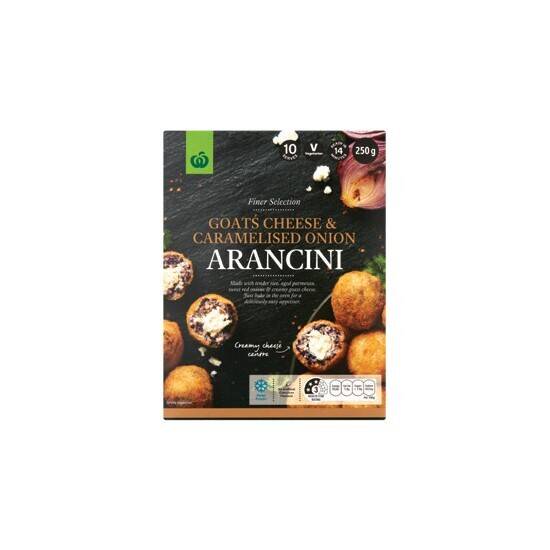 Woolworths Woolworths goats cheese & caramelised onion arancini 250g offer