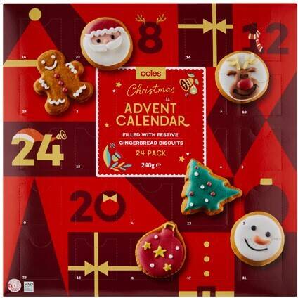 Coles Coles christmas advent calendar 240g offer