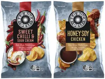 Coles Red rock deli potato chips 150g-165g offer
