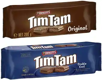 Coles Arnott's tim tam biscuits 165g-200g offer