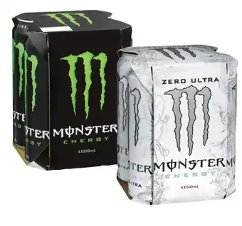 Coles Monster energy drink 4x500ml offer