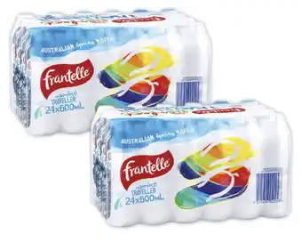 Coles Frantelle spring water 24x600ml offer