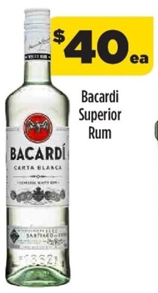 Liquorland Bacardi Superior Rum offer