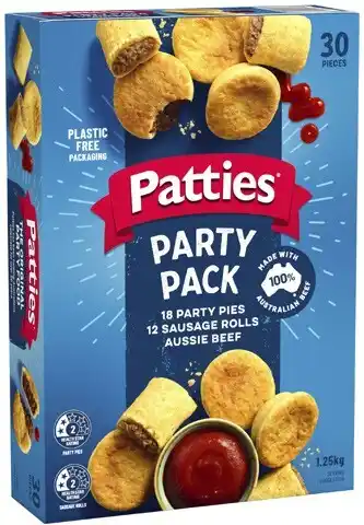 Coles Patties party pack 30 pieces 1.25kg offer