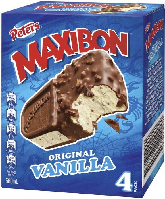 Coles Peters maxibon 4 pack 560ml offer