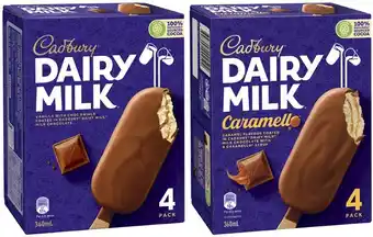 Coles Cadbury sticks 300ml-360ml offer